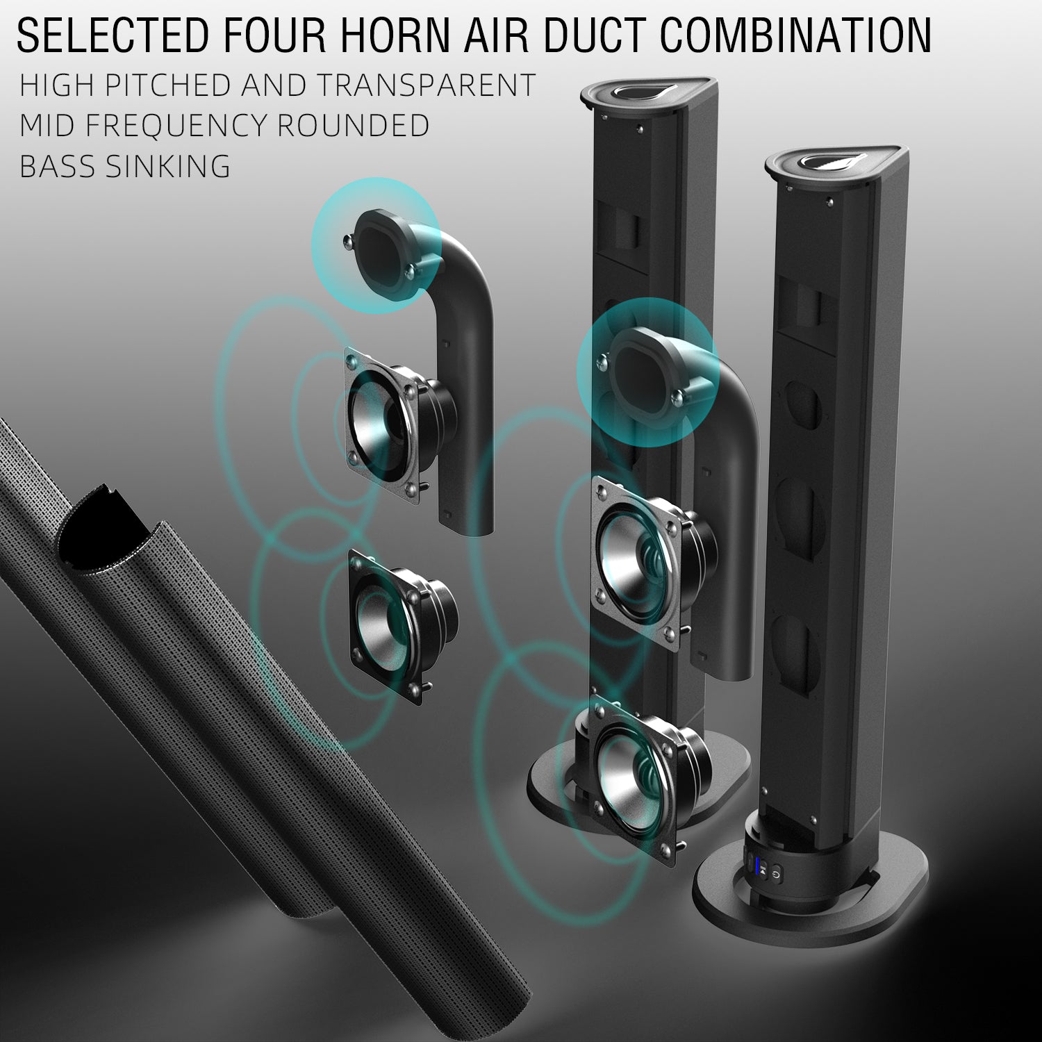 Home Theater 3D Stereo Surround Wireless Speaker Multi-Function Subwoofer Soundbar Support Foldable Split For TV/PC