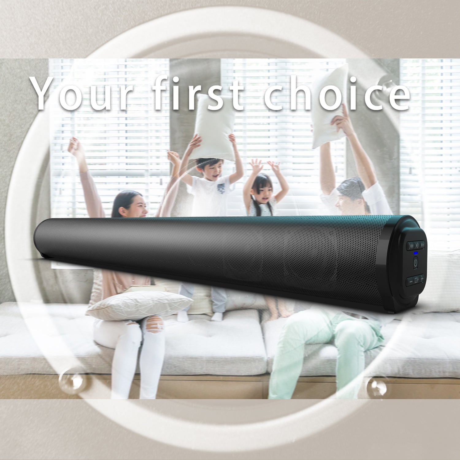 Wireless And Wired TV Speaker Soundbar Stereo Home Theater Sound Bar TF USB RCA Audio Smartphone
