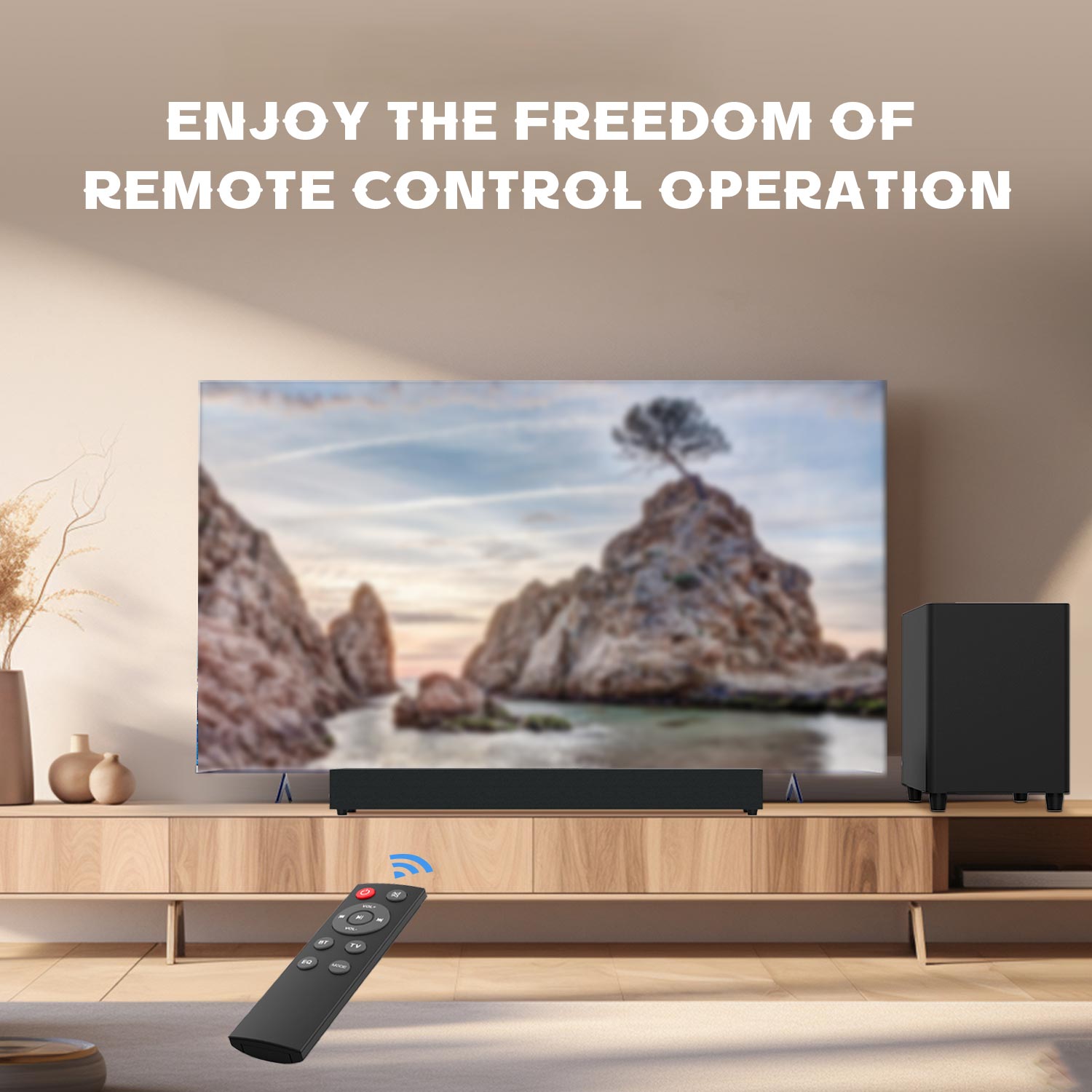 Bluetooth Soundbar With Subwoofer, 2.1 Heavy Bass Surround Sound System, TV Speaker, Home Theater Stereo, Bluetooth 5.0, AUX/USB/Optical/HD(ARC) Connection Audio Smartphone