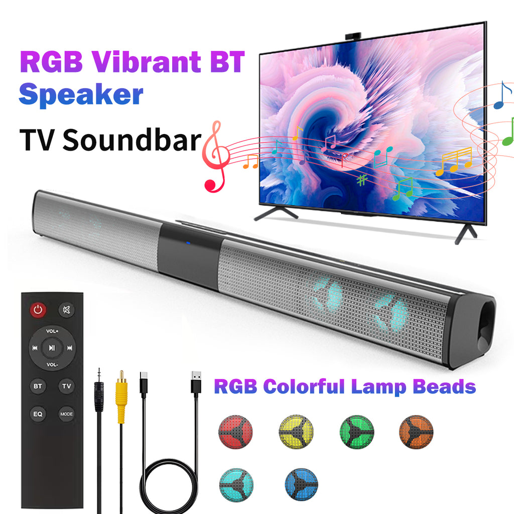 Home Theater 3D Stereo Surround RGB Wireless Speaker 20W Multi-Function Subwoofer Soundbar Support For TV/PC