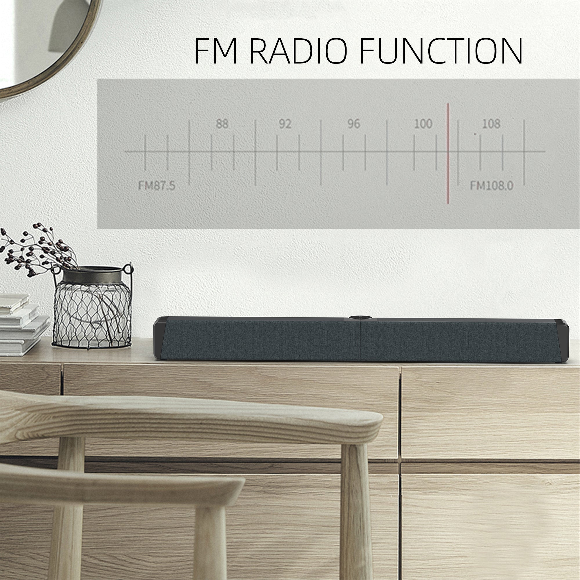 Foldable Sound Bars For TV Speaker, Bluetooth 2.1, Opt, Coaxial, USB, AUX Inputs, Projector TV Sound Bar, PC, Home Theater, 3D Surround Sound System - 26.8 Inch Audio