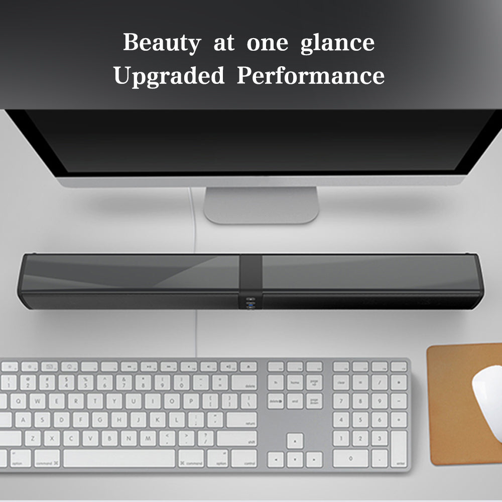 Separable All-in-One Home Theater Sound Bar, Surround Sound System TV Soundbar with 4pcs 5W Magnetic Speakers and 1pc Echo Tube, Supports Wireless, AUX Connection for PC/Gaming/Projectors, TWS, Black