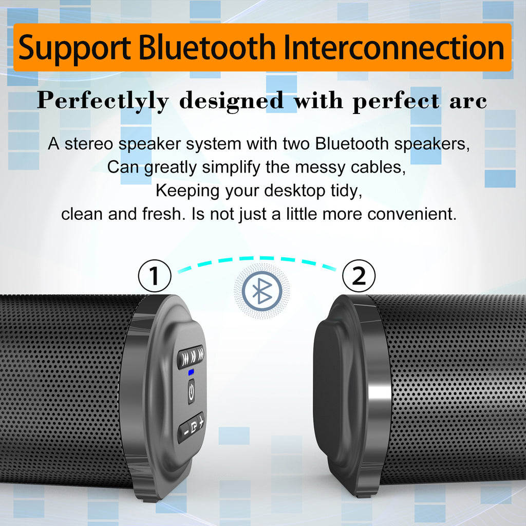 Wireless And Wired TV Speaker Soundbar Stereo Home Theater Sound Bar TF USB RCA Audio Smartphone