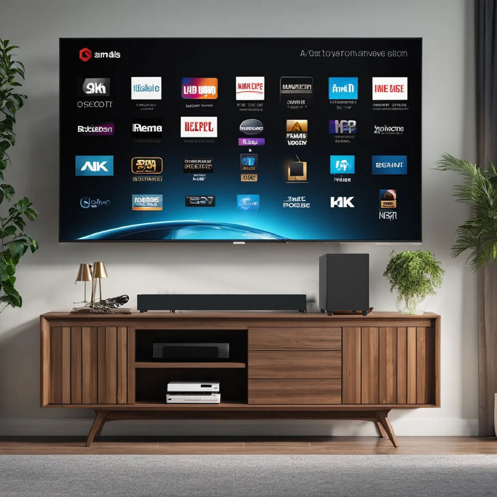 Bluetooth Soundbar With Subwoofer, 2.1 Heavy Bass Surround Sound System, TV Speaker, Home Theater Stereo, Bluetooth 5.0, AUX/USB/Optical/HD(ARC) Connection Audio Smartphone