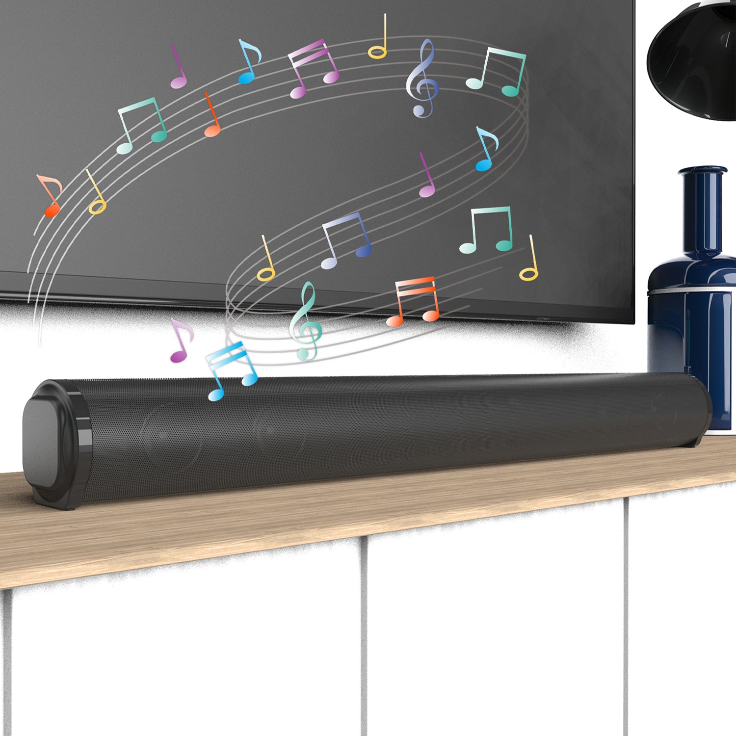 Wireless And Wired TV Speaker Soundbar Stereo Home Theater Sound Bar TF USB RCA Audio Smartphone