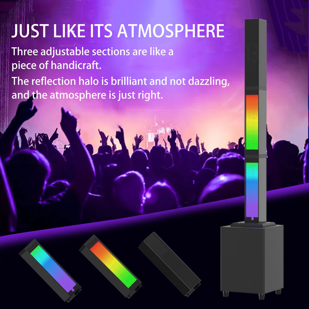 Bluetooth Soundbar With RGB Subwoofer,Heavy Bas  2.1Suround Sound System, Vertical TV speaker, Home Theater Stereo, Bluetooth 5.0, RCA/AUX/USB/HD(ARC)/Optical Connection