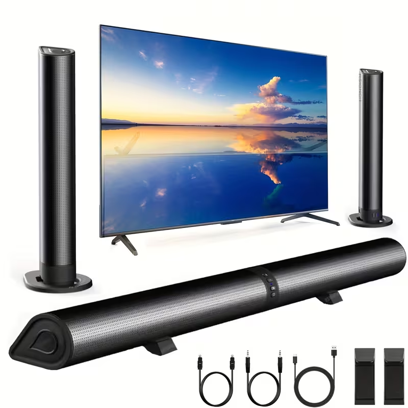 Home Theater 3D Stereo Surround Wireless Speaker Multi-Function Subwoofer Soundbar Support Foldable Split For TV/PC